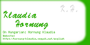 klaudia hornung business card